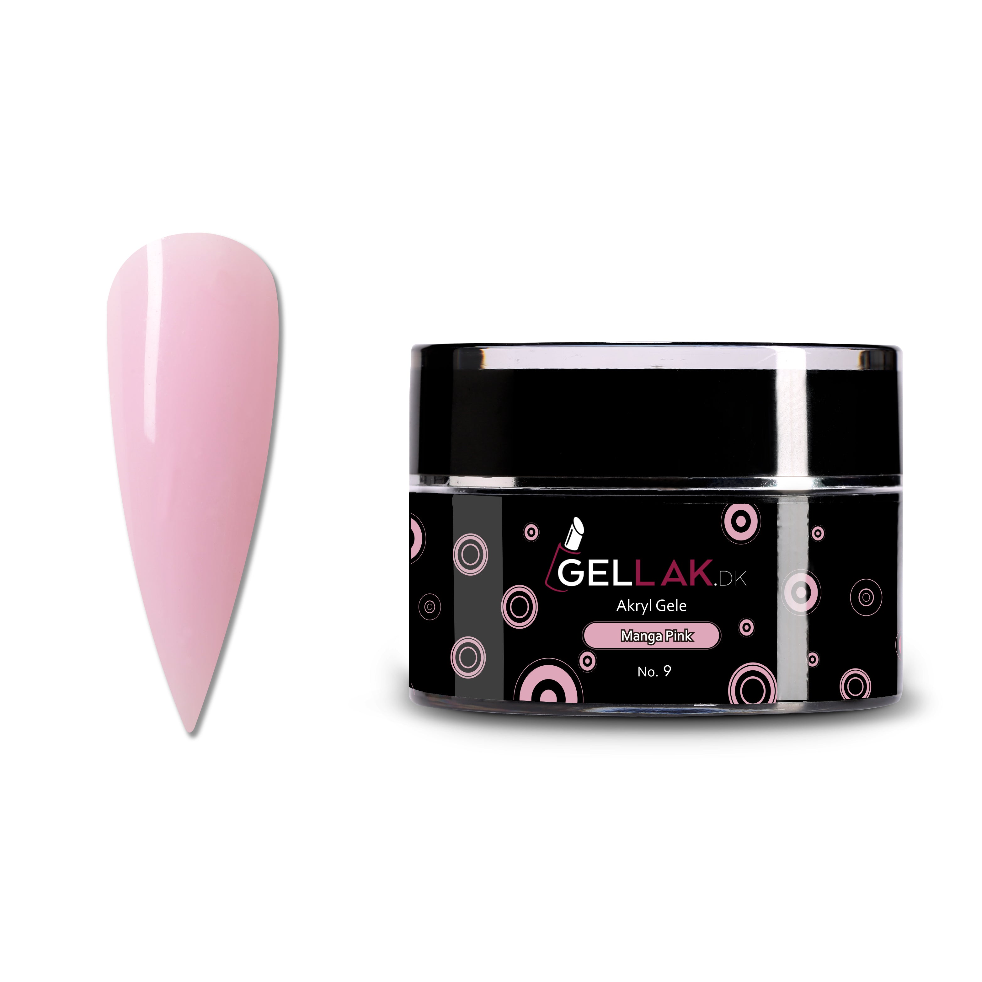 Akryl Gele Pink til Negleopbygning - Manga Pink No 9