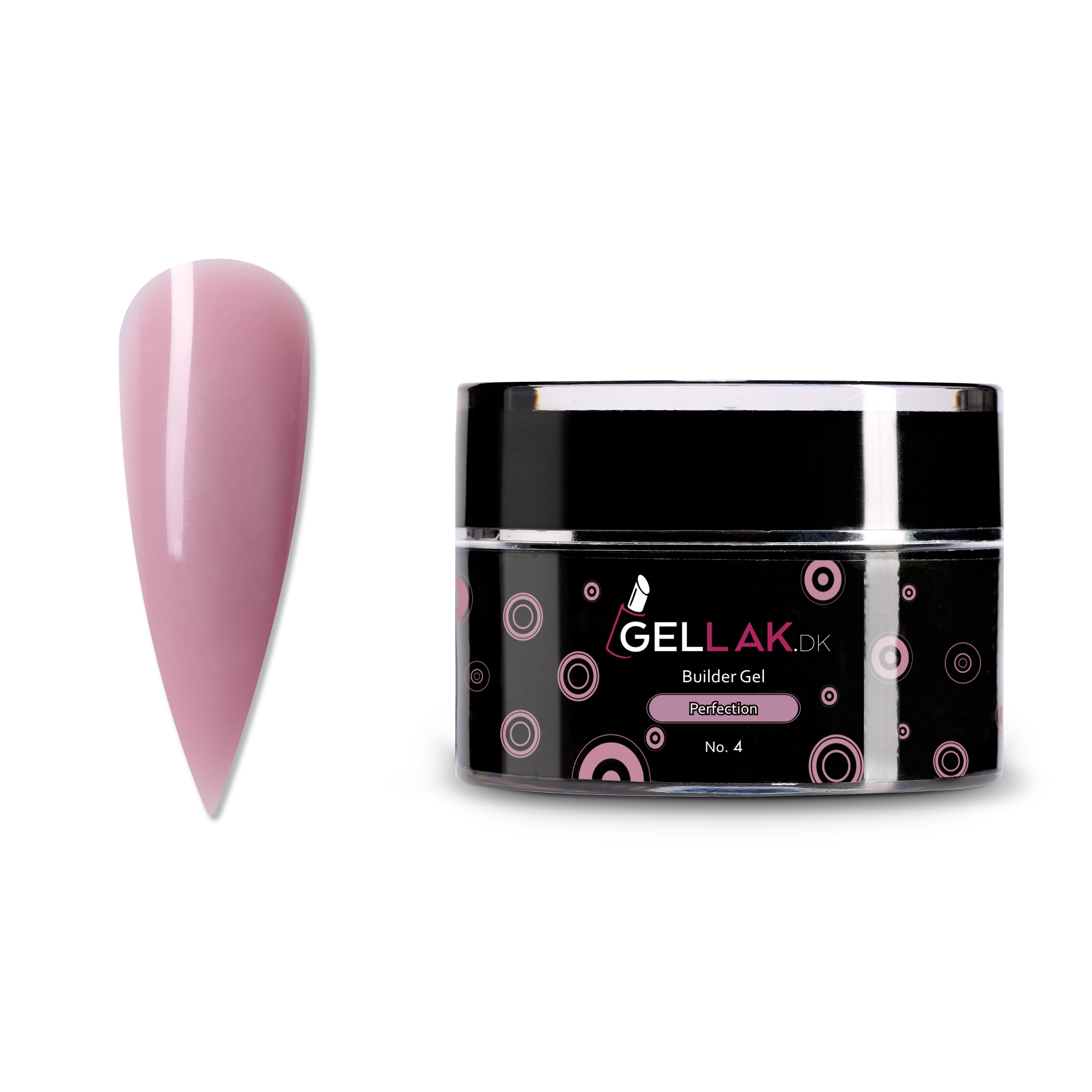Mørk Lyserød Builder Gel til Negleopbygning - Perfectio No 4