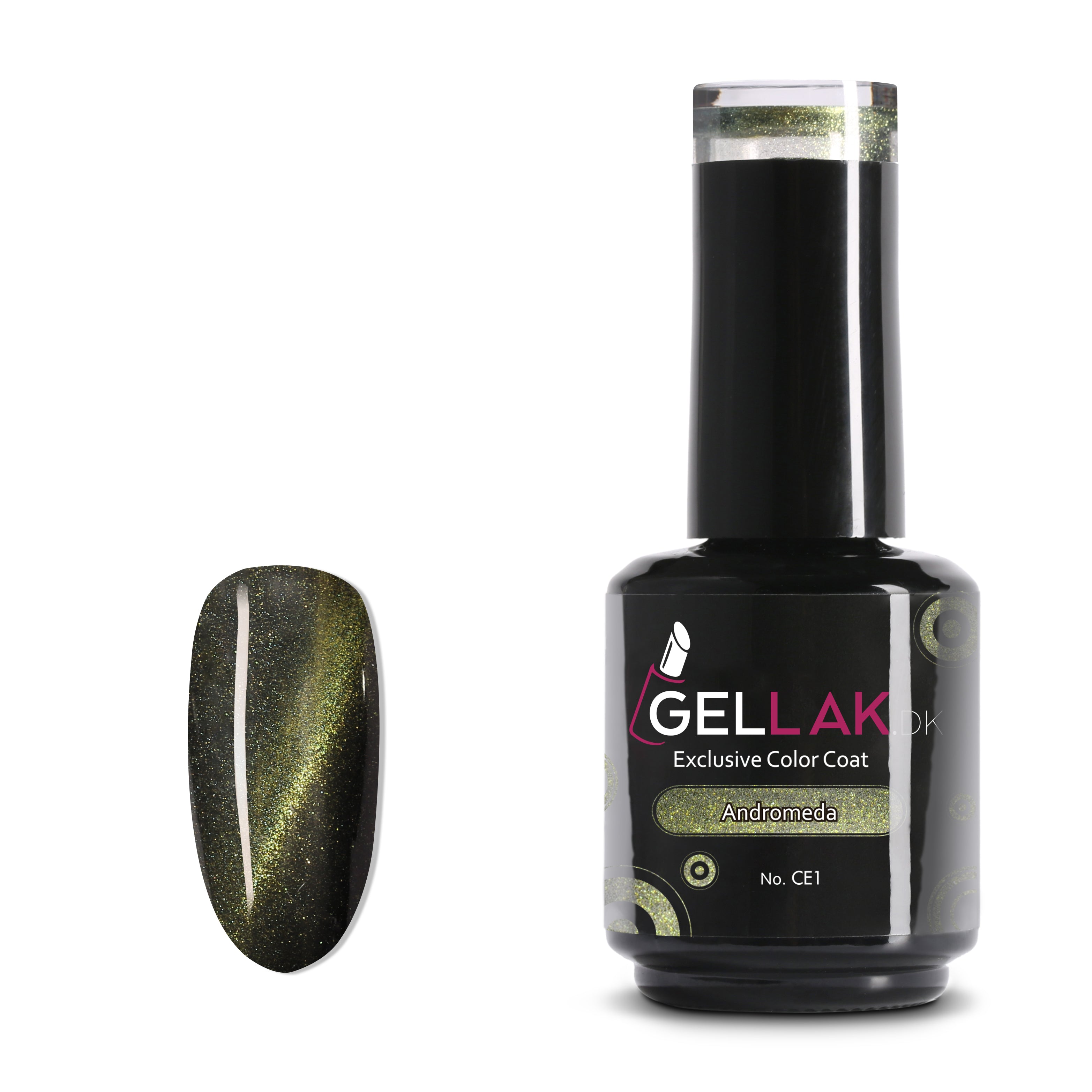 Cat Eye Gel Neglelak Grøn 15 ml - Andromeda No CE1