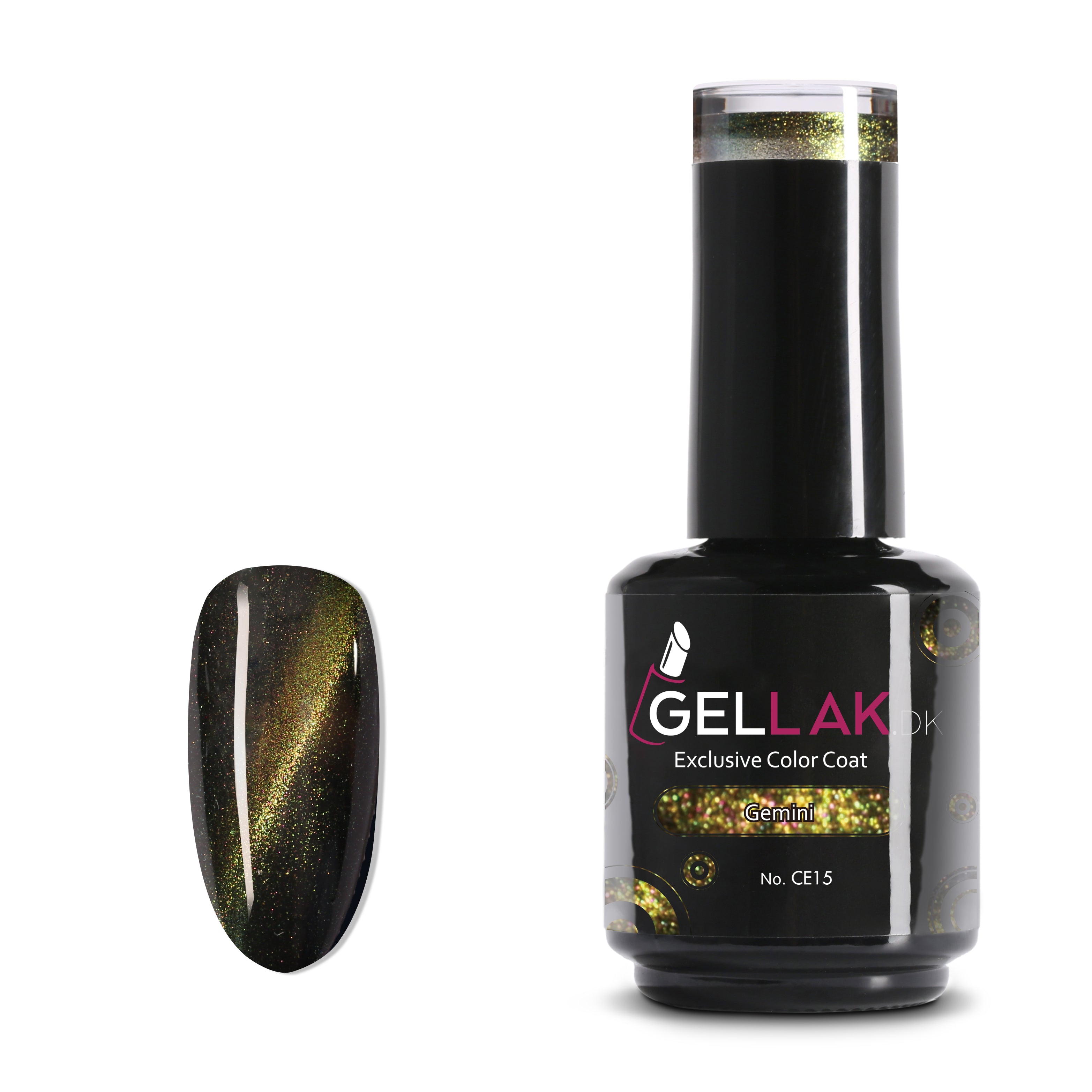 Cat Eye Gel Neglelak i Gul - 15 ml fra Gellak.dk