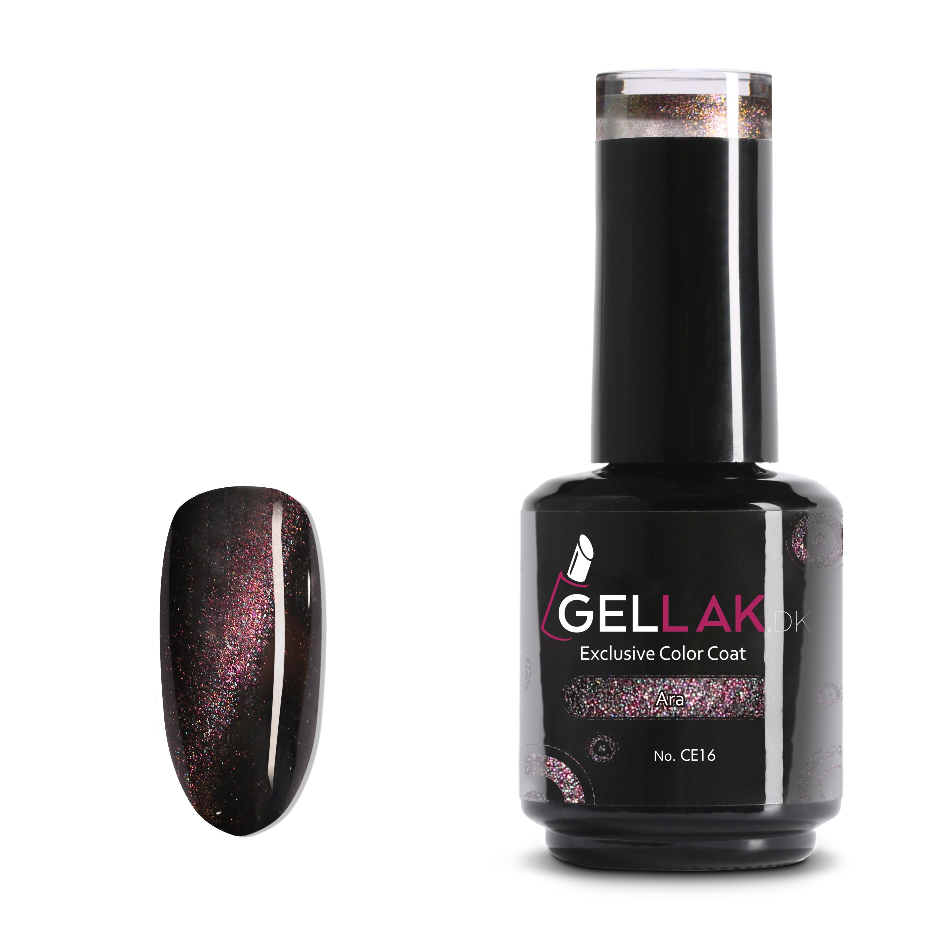 Cat Eye Gel Neglelak Lilla 15 ml - Farveskiftende Magi