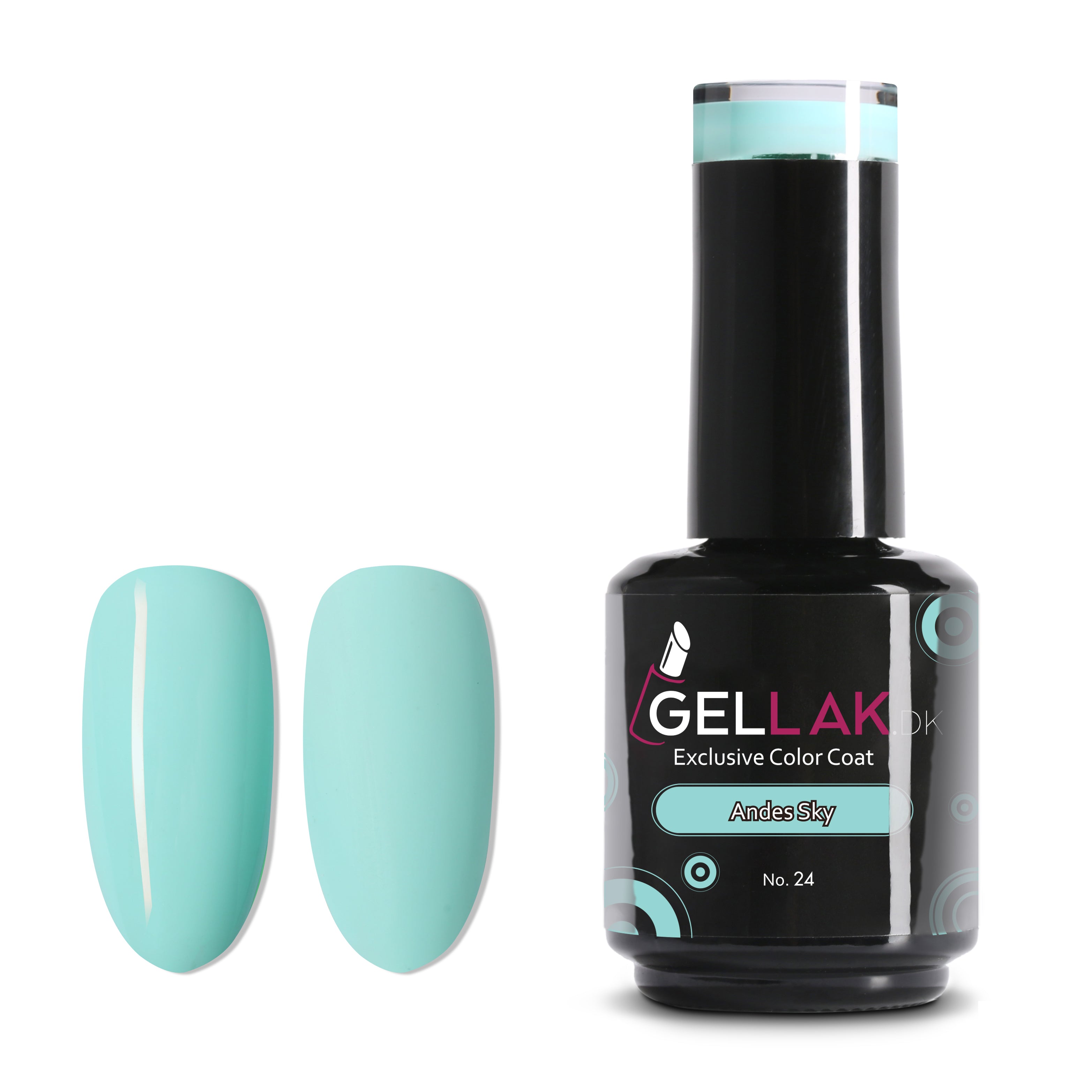 Gel Neglelak i Turkis Blå - Andes Sky No 24, 15 Ml