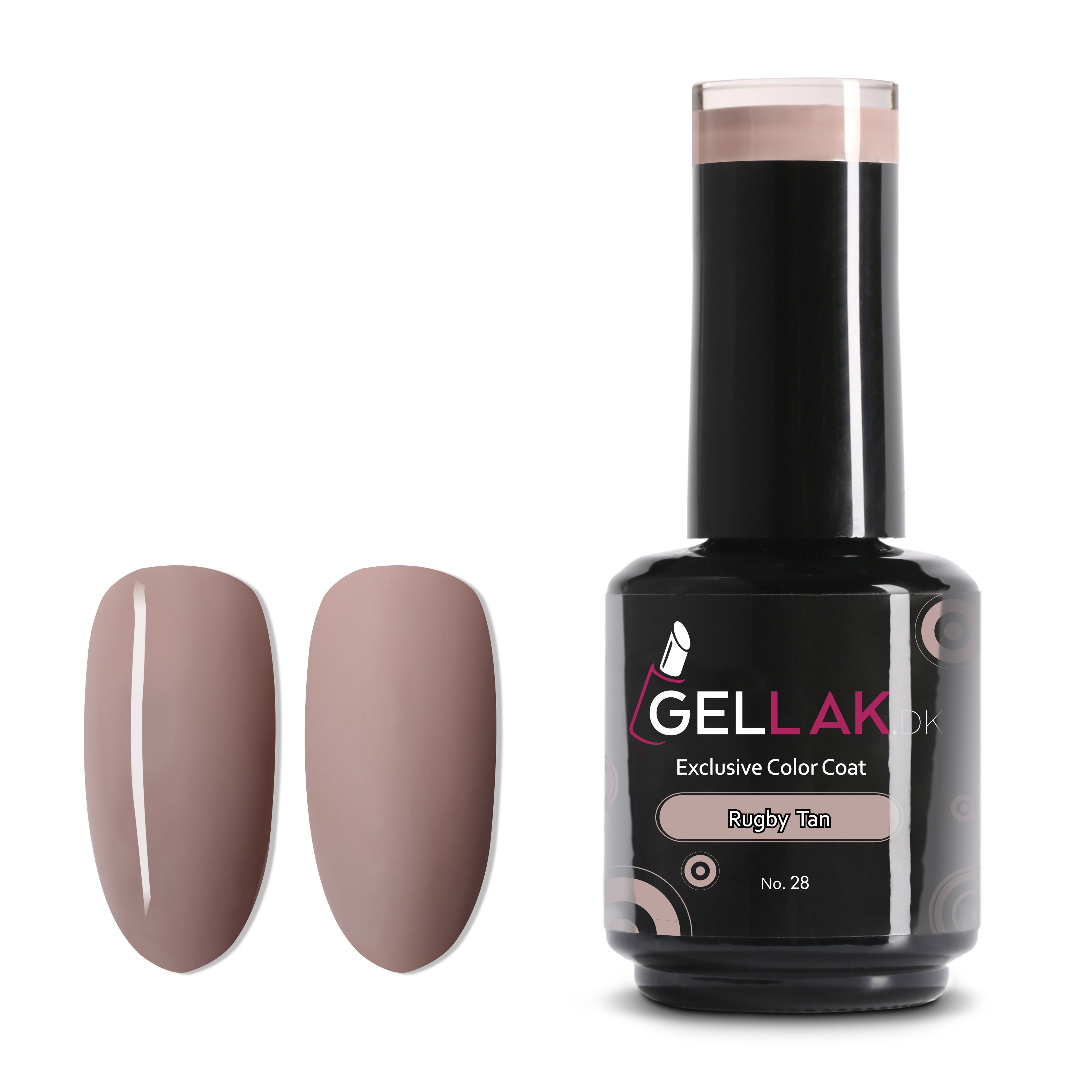 Gel Neglelak i Brun - Rugby Tan No 28, 15 ml