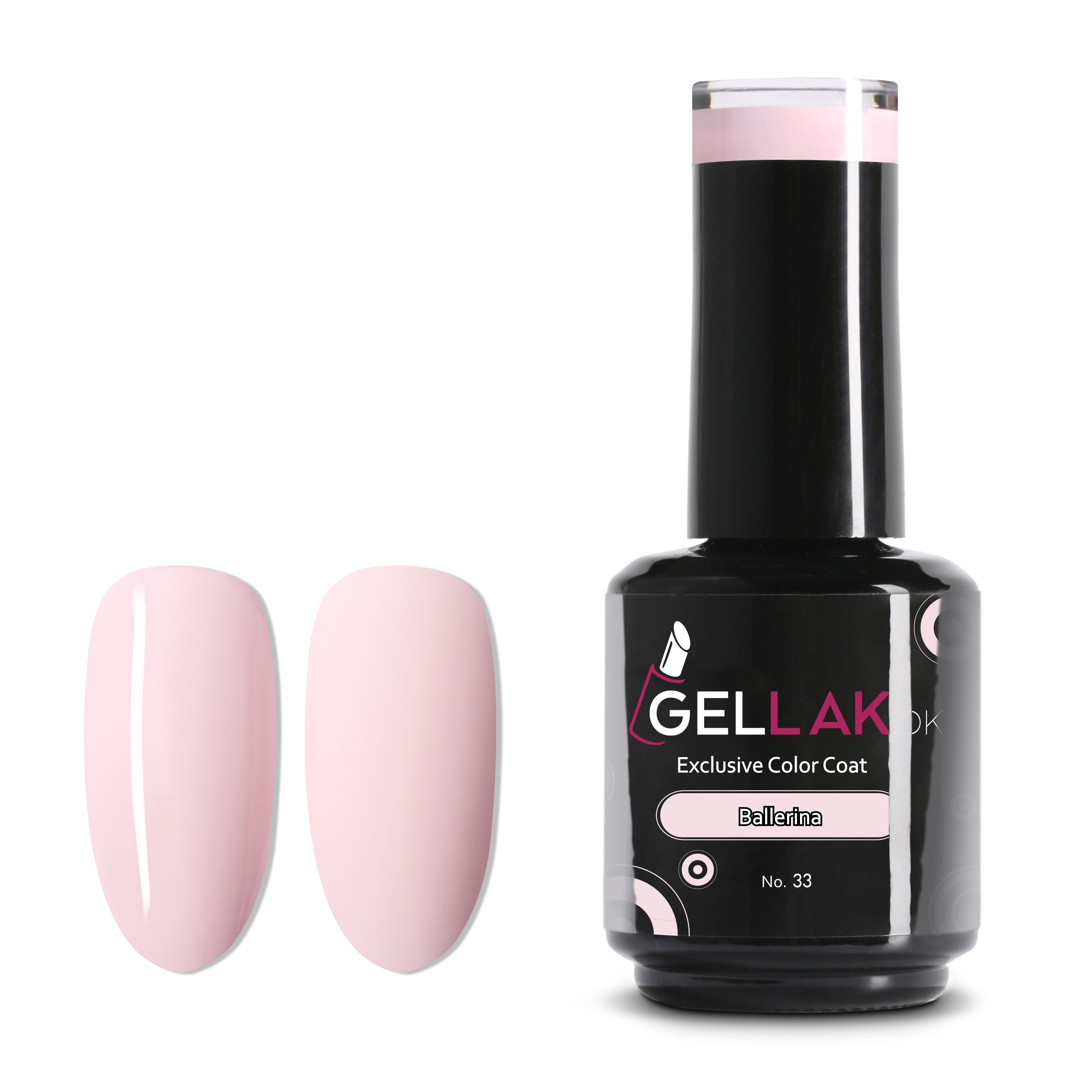 Gel Neglelak Lyserød 15 Ml - Ballerina No 33 på Tilbud