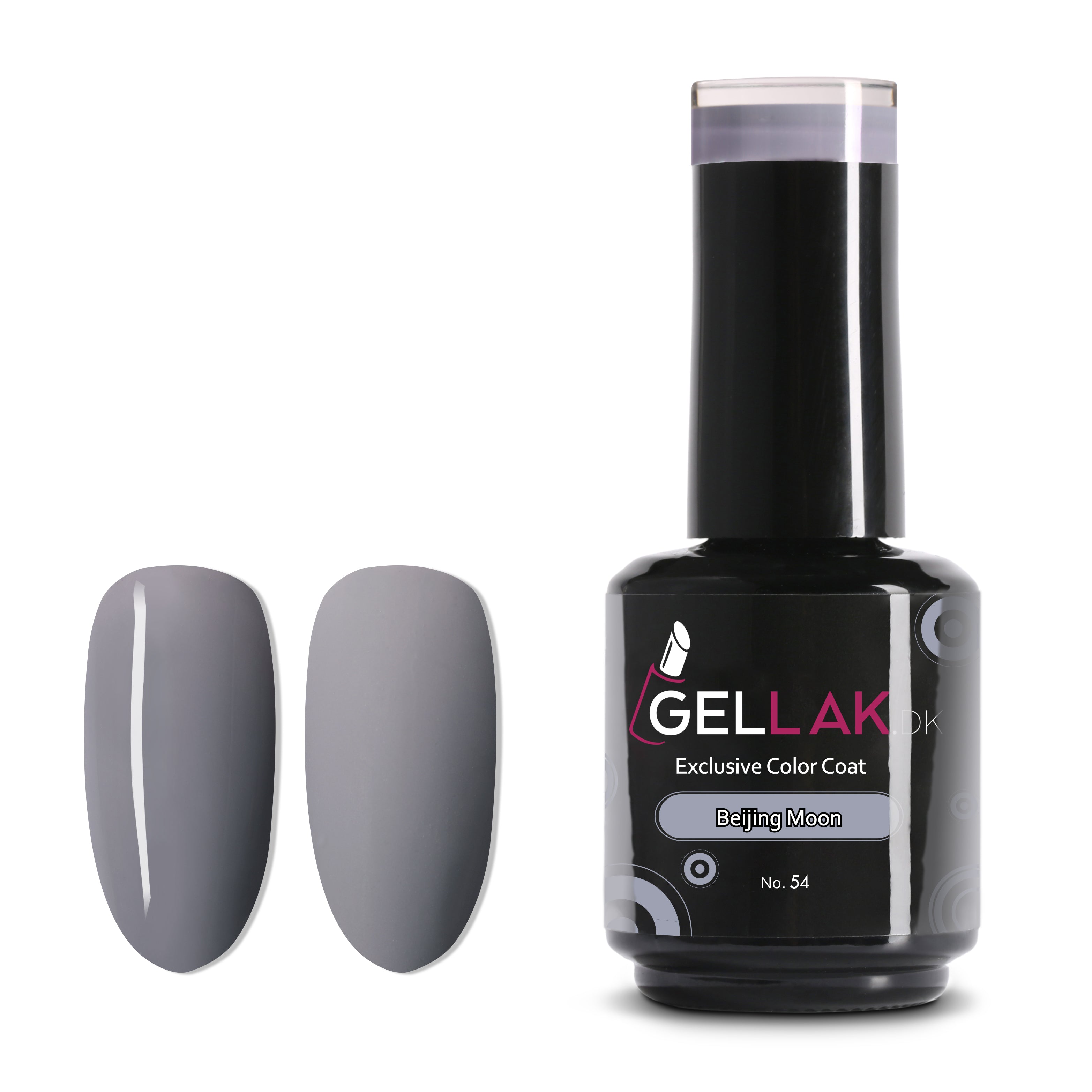 Gel Neglelak i Grå - 15 Ml fra Beijing Moon No 54