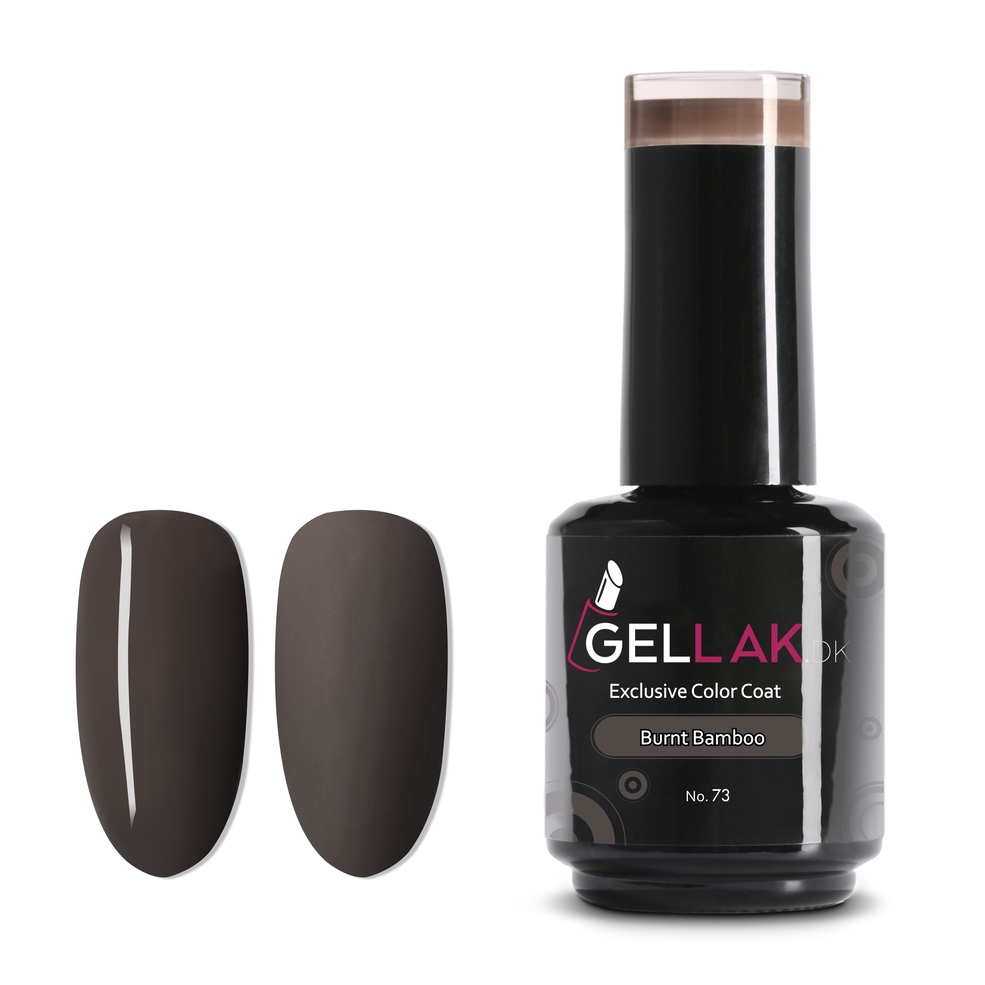 Gel Neglelak Mørkebrun - Burnt Bamboo 15 ml til tilbud!