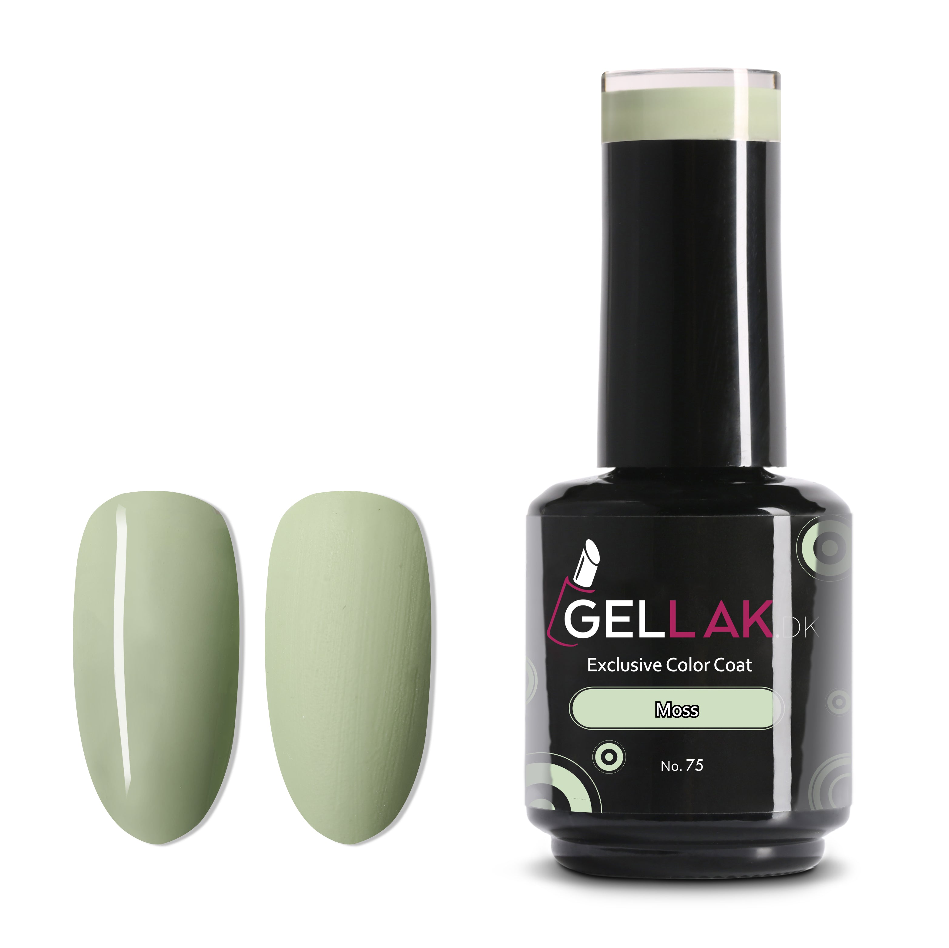 Gel Neglelak i Pastel Grøn - 15 ml, Holdbar i 3 Uger