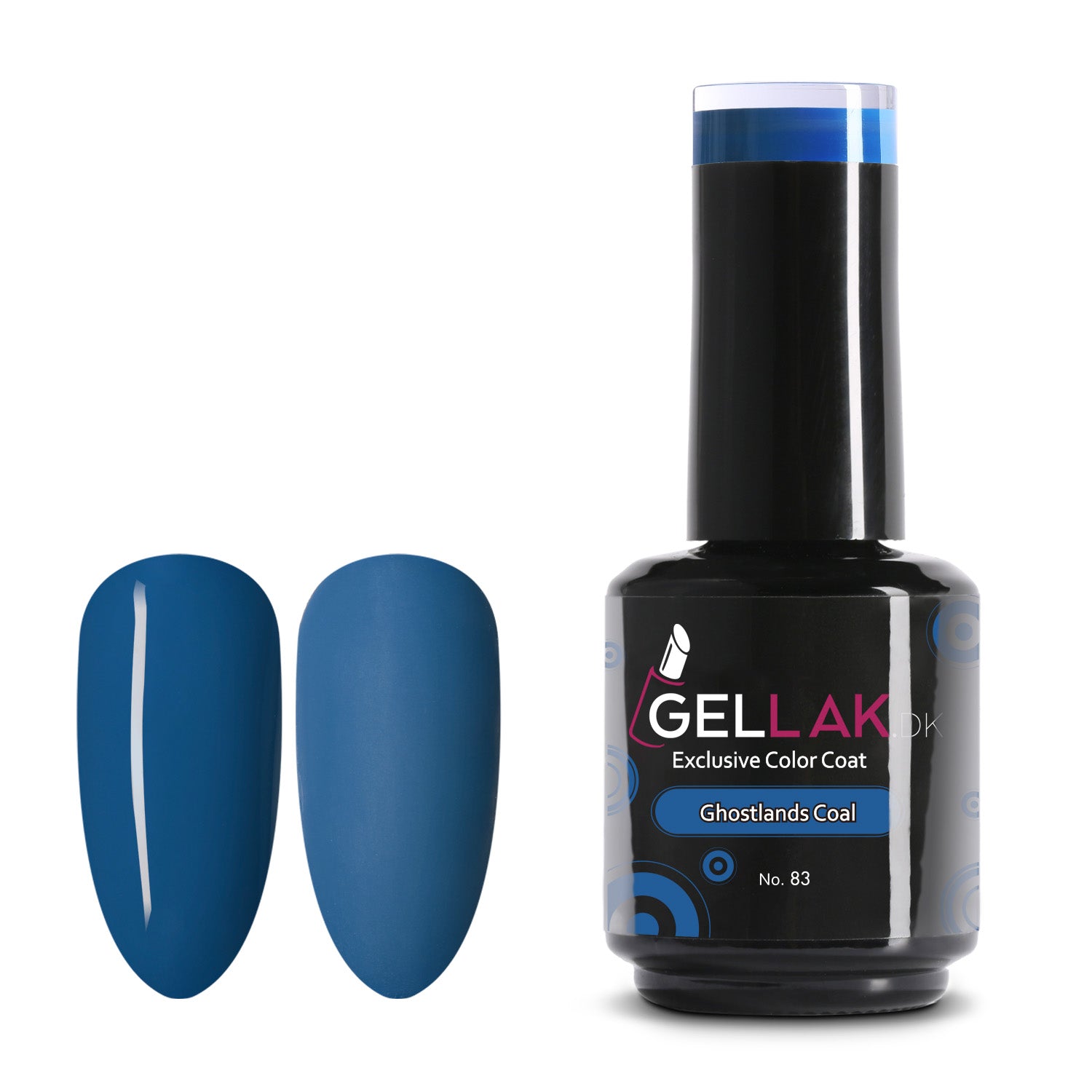 Gel Neglelak i Blå - Ghostlands Coal No 83, 15 ml