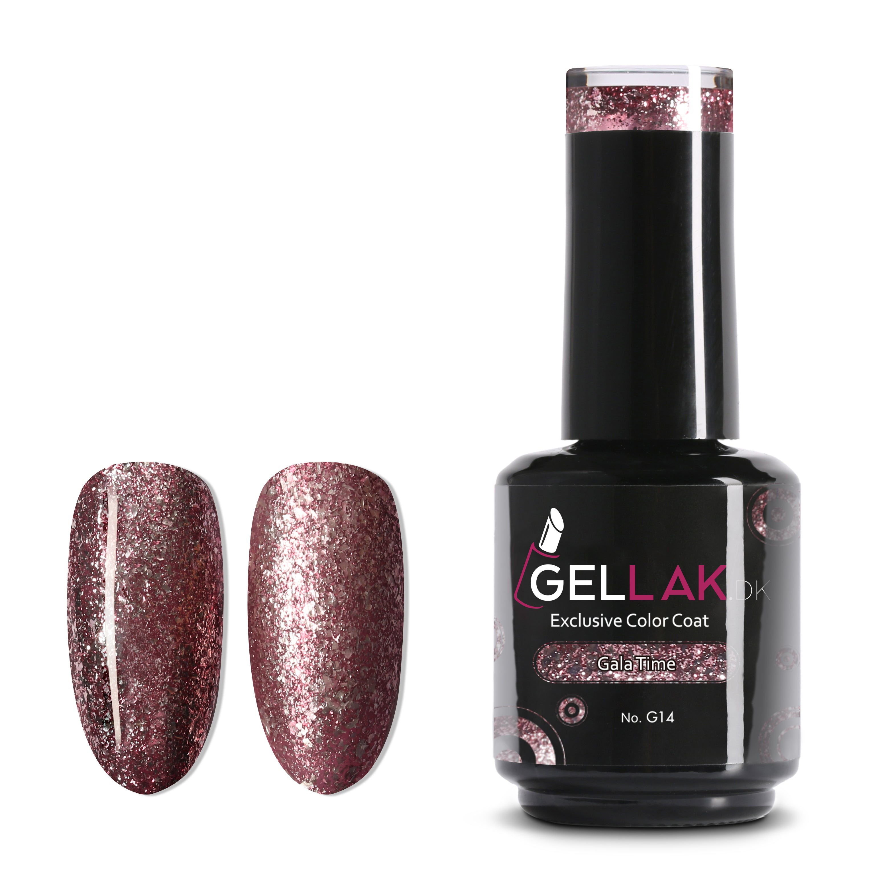 Gel Neglelak i Rose Gold Glimmer - 15 ml Glamour!