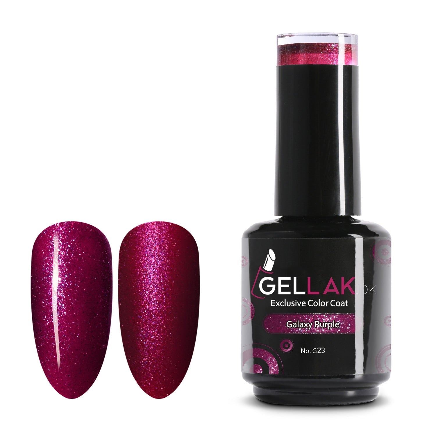 Gel Neglelak Galaxy Purple 15 ml - Udsalg!