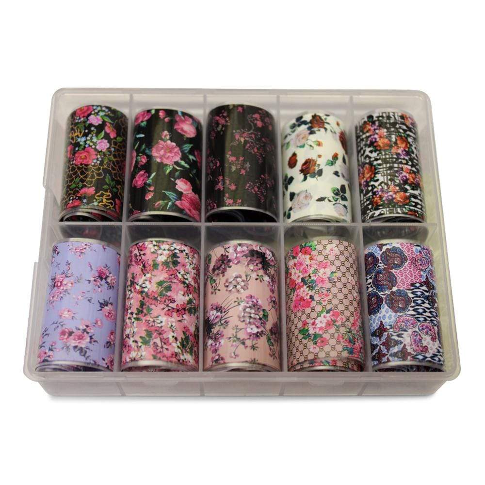 Blomster Neglefolie til Nail Art - No 15