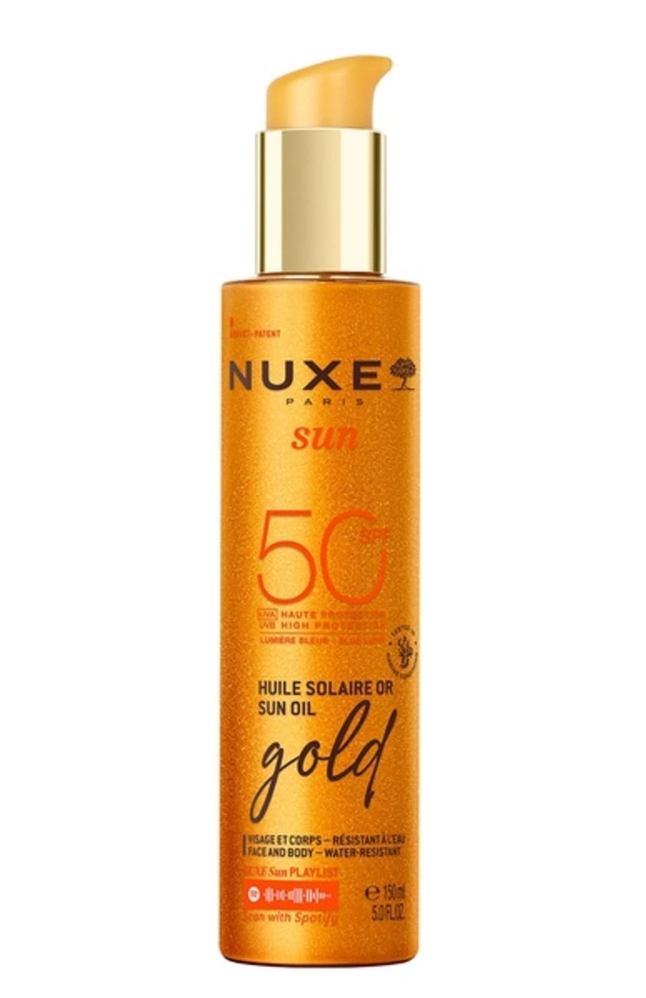 Nuxe Sololie Gold SPF50 - Beskyttelse og Glød 150ml