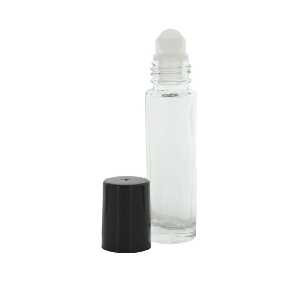 10 Ml Klar Glasflaske med Rullehoved - Hurtig Levering!