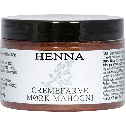 Henna Cremefarve Mørk Mahogni - Naturlig Hårfarve med Glød