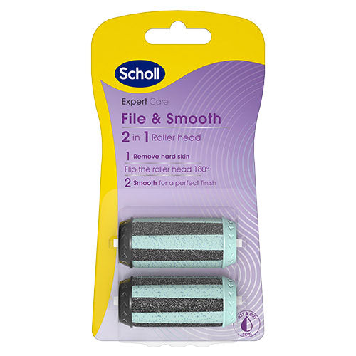 Scholl Smooth 2-i-1 Rullehoved - Effektiv Fodpleje