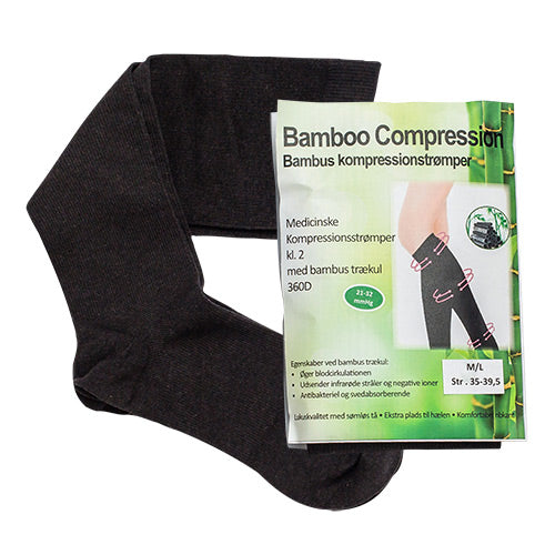Bamboo Pro Kompressionsstrømper i Bambus - M L