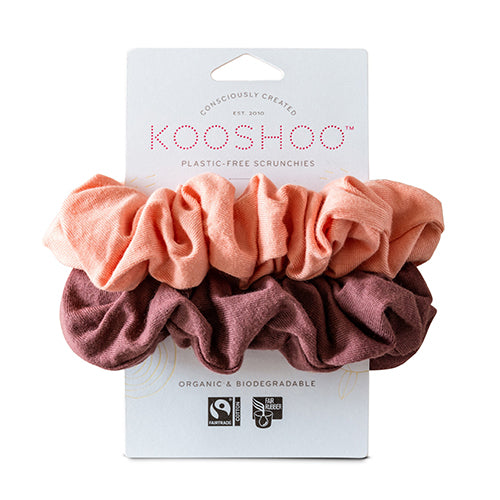 Kooshoo Scrunchies i Coral Rose - 2 Stk til Skønhed