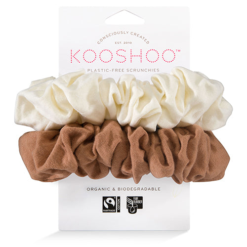 Kooshoo Hår Scrunchie Cappuccino - 2 Stk Plastikfri