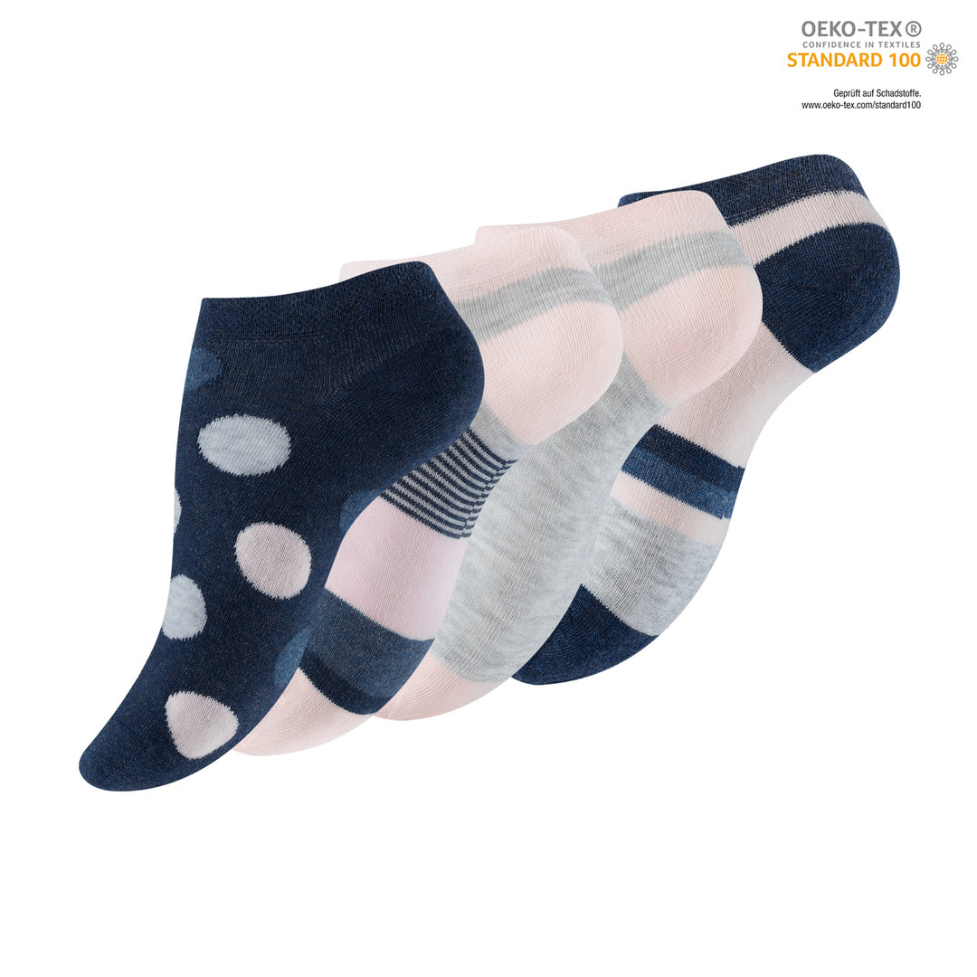 4 Pak Dame Ankelstrømper  Quot Girly Quot  35 38