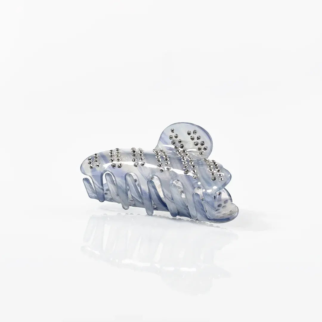 Hårklemme   Blå Med Sten