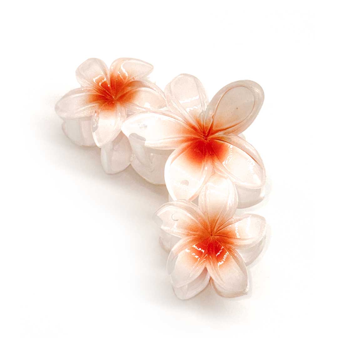 Blomster Hårklemme   Peachy Stor