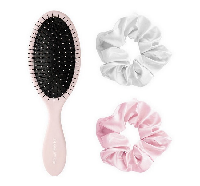 Brushworks   Detangling Hair Brush   Satin Scrunchies