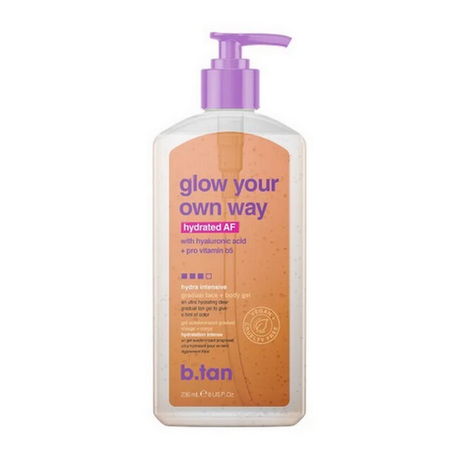 B Tan   Glow Your Own Way Hydrated Af Tanning Gel 236 Ml