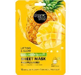 Organic Shop Collagen Therapy Sheet Mask   Pineapple   Mango  1stk