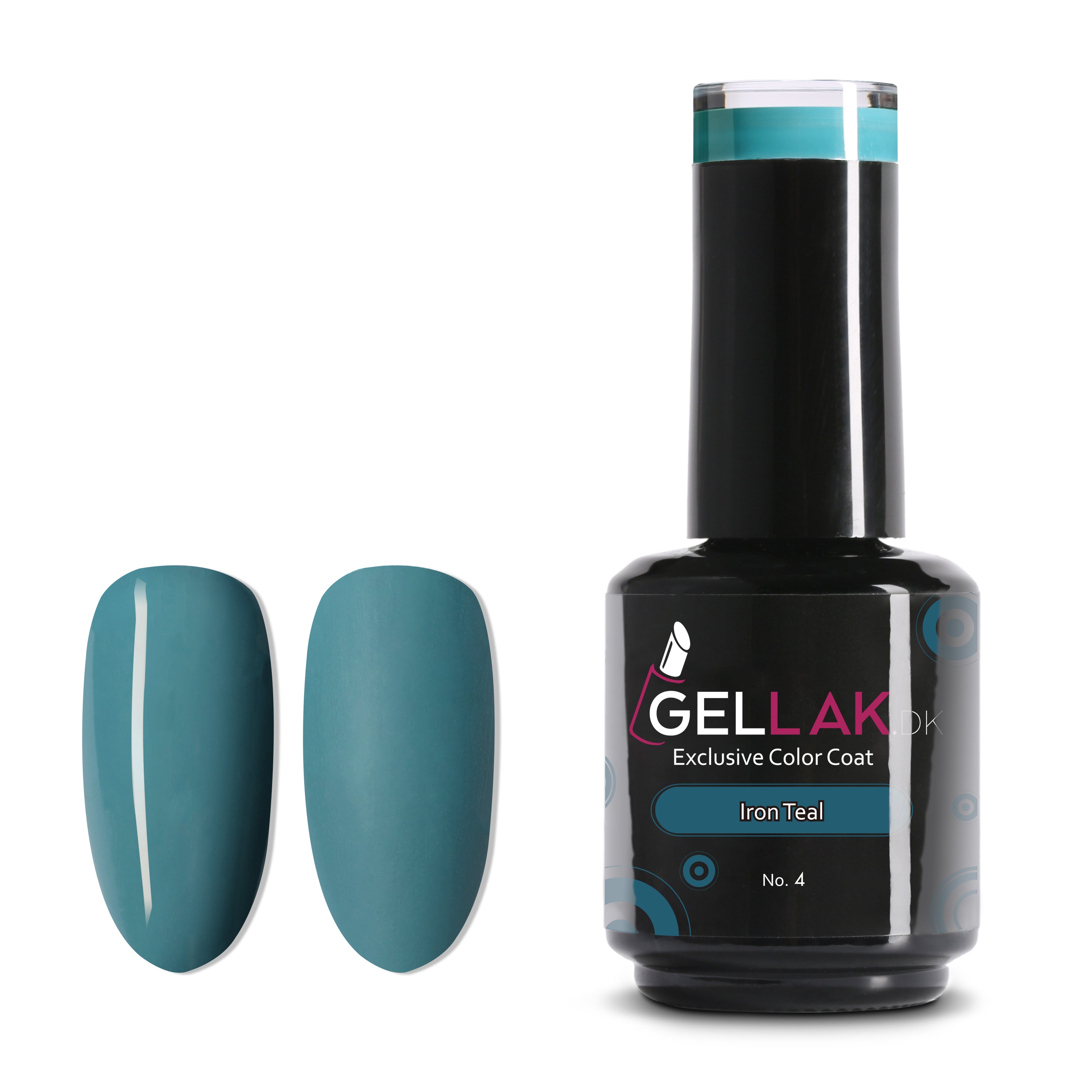 Gel Neglelak Mørk Turkis   15 Ml   Iron Teal No  4   Gellak Dk