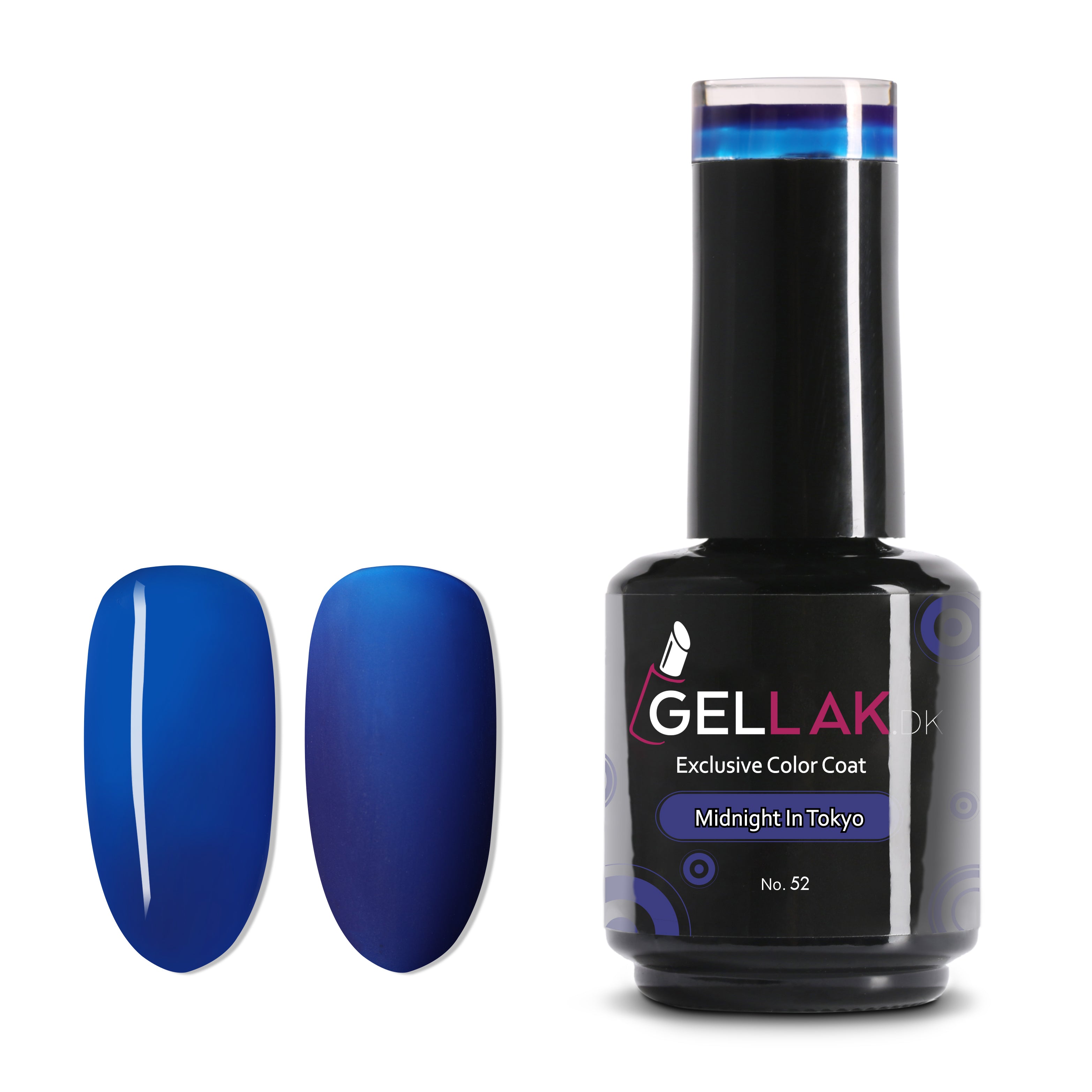 Gel Neglelak Mørkeblå   15 Ml   Midnight In Tokyo No  52   Gellak Dk