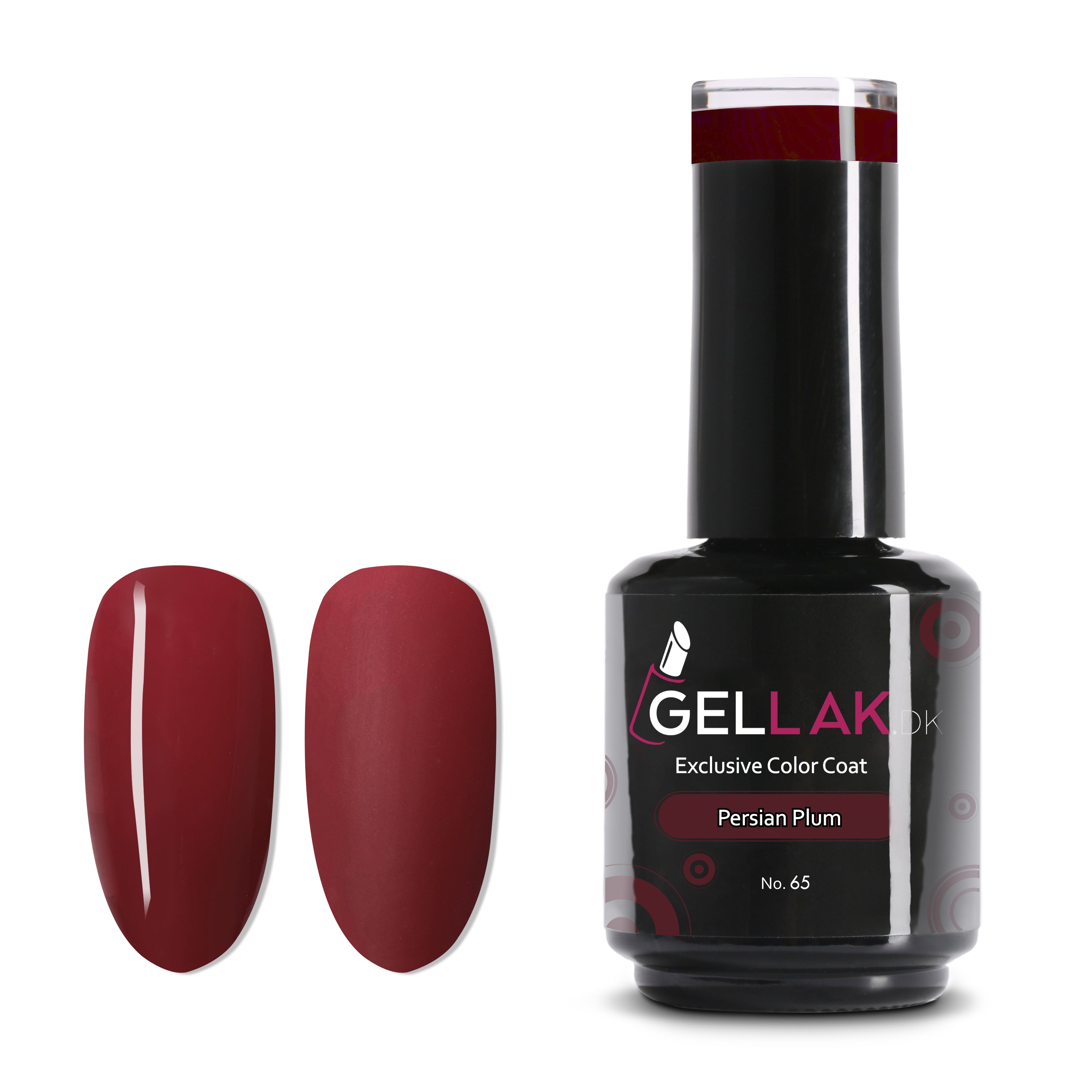 Gel Neglelak Mørkerød   15 Ml   Persian Plum No  65   Gellak Dk