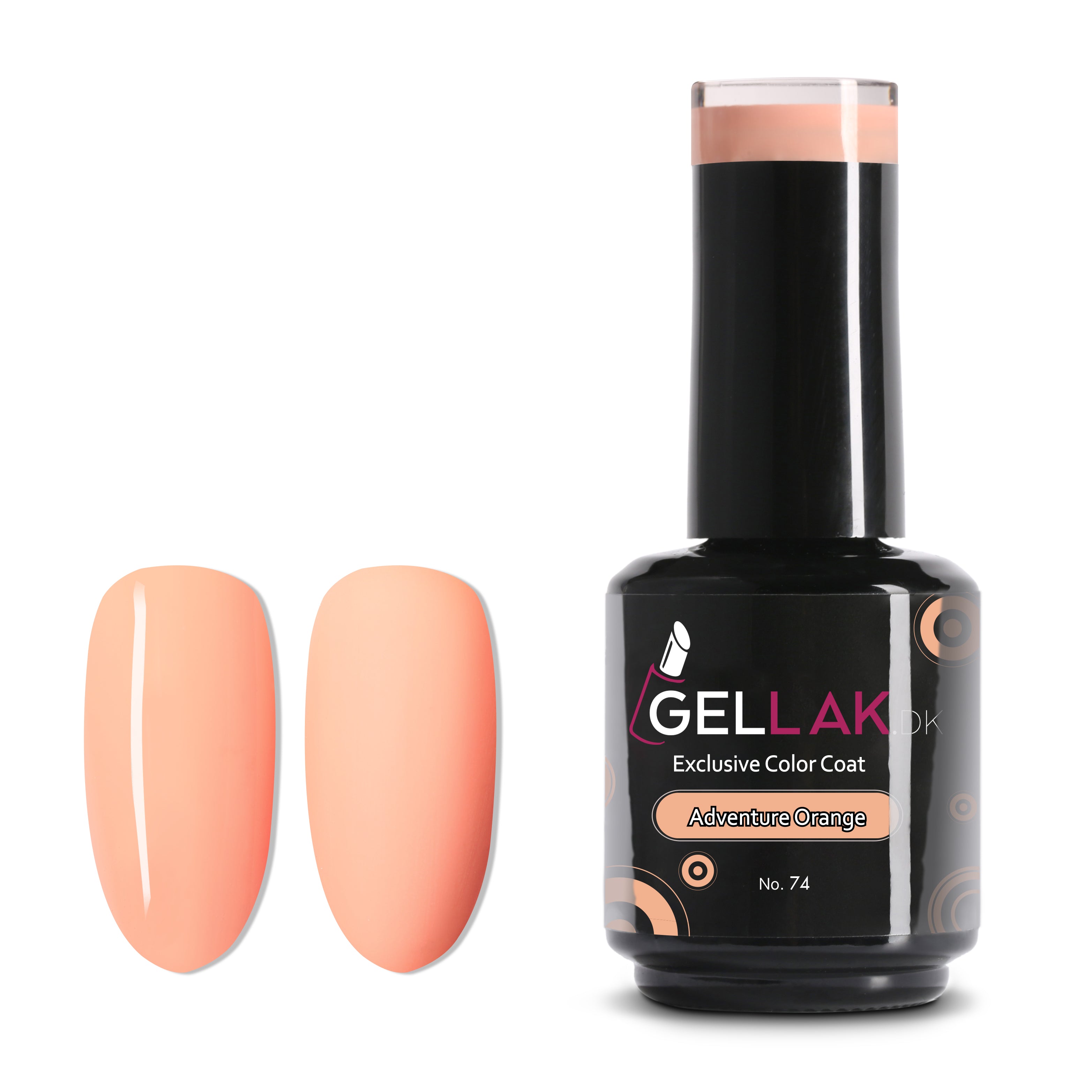 Gel Neglelak Fersken   15 Ml   Adventure Orange No  74   Gellak Dk