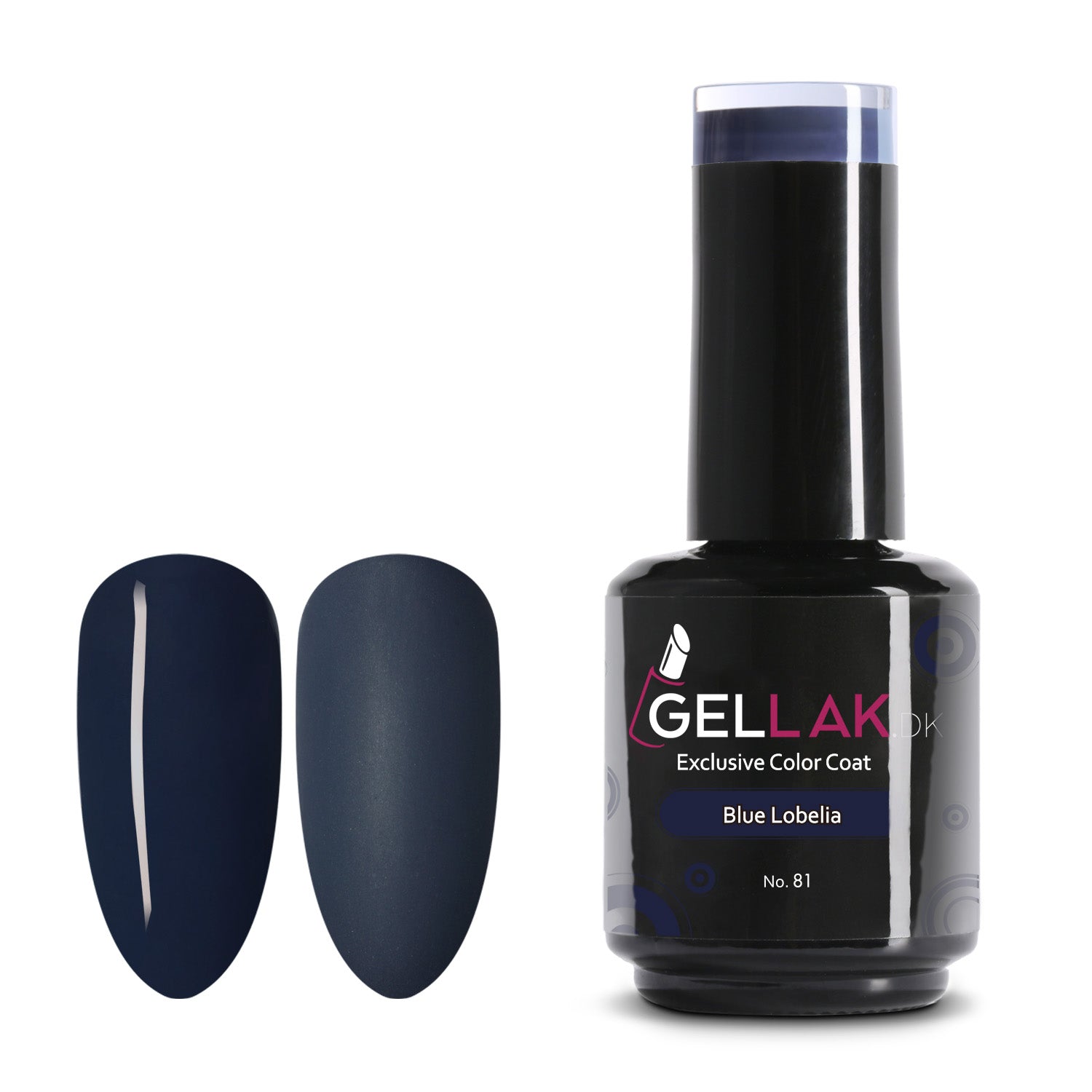 Gel Neglelak Mørkeblå   15 Ml   Blue Lobelia No  81   Gellak Dk