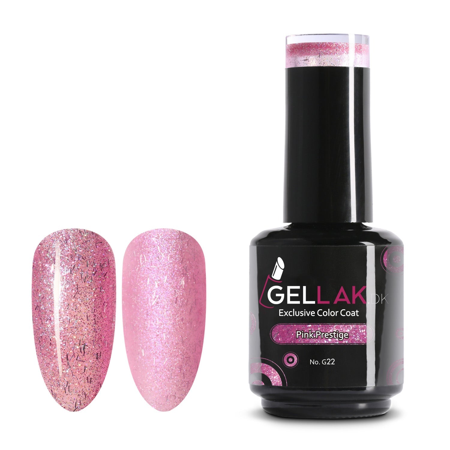 Gel Neglelak Lyserød   15 Ml   Pink Prestige No  G22   Gellak Dk