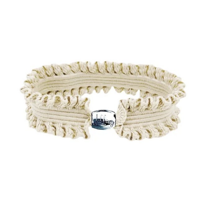 Libling   Original Hårelastik Cream Og Sølv Charm