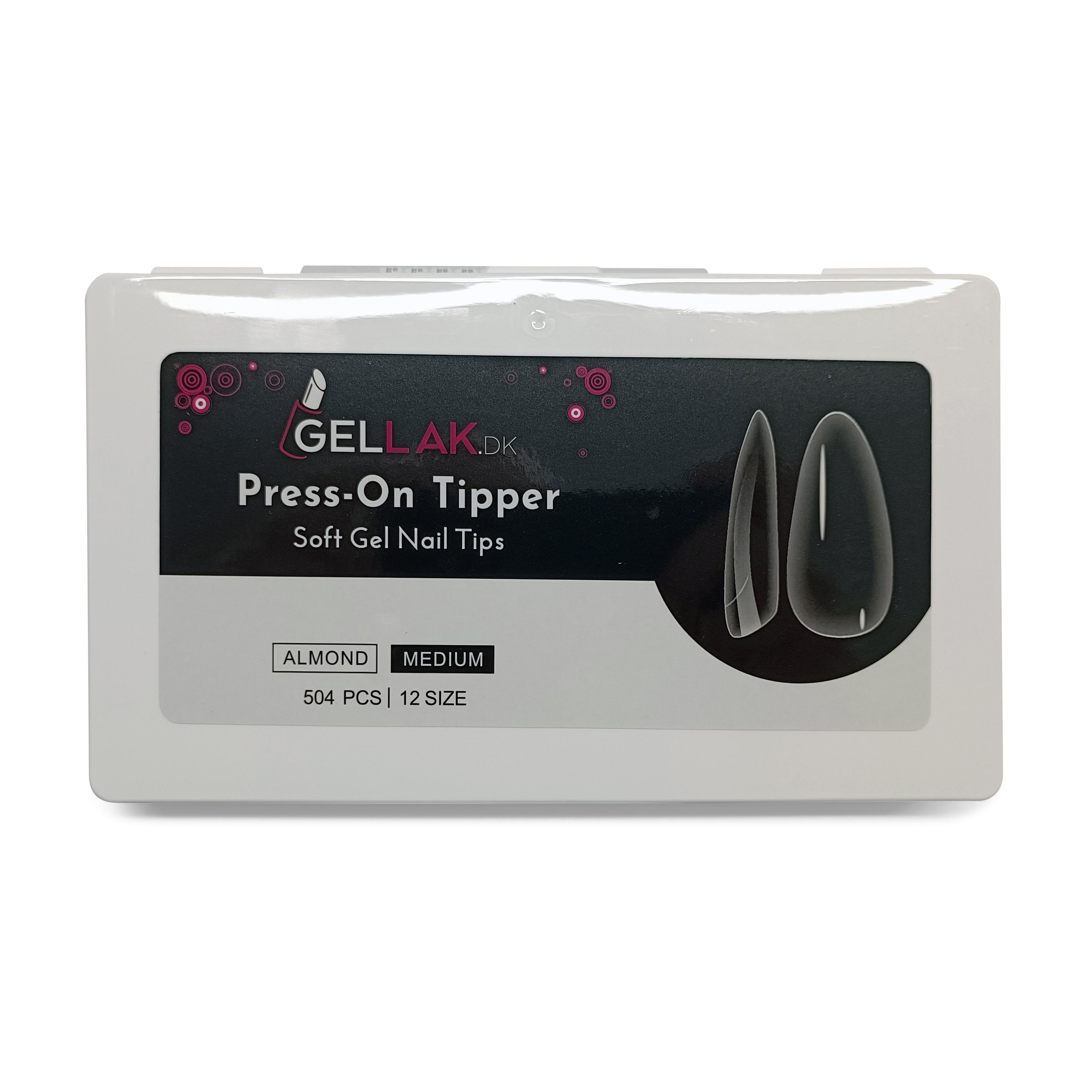 Press On Tipper   Almond Medium   Soft Gel Tips   Gelly Nail Tips