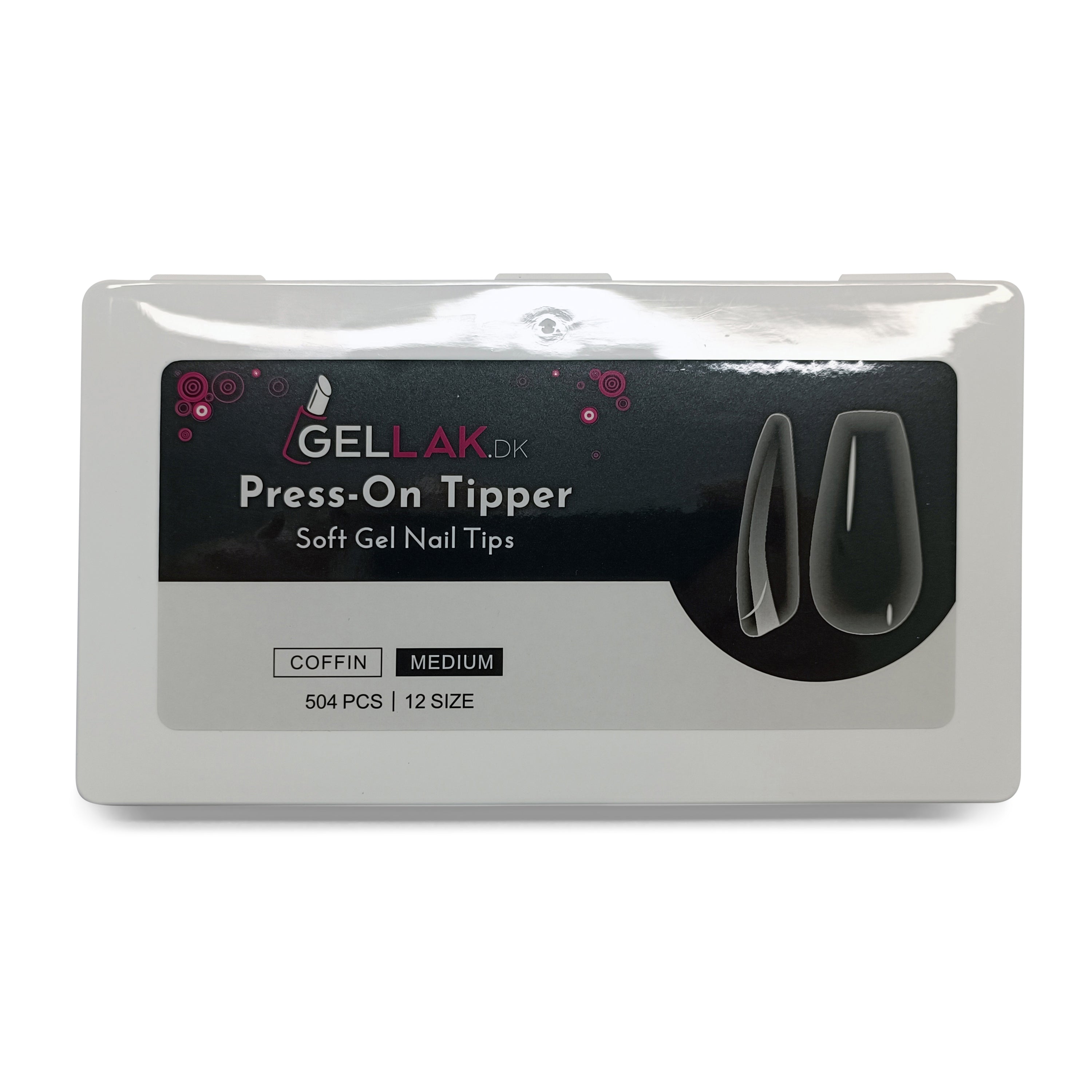 Press On Tipper   Coffin Medium   Soft Gel Tips   Gelly Nail Tips