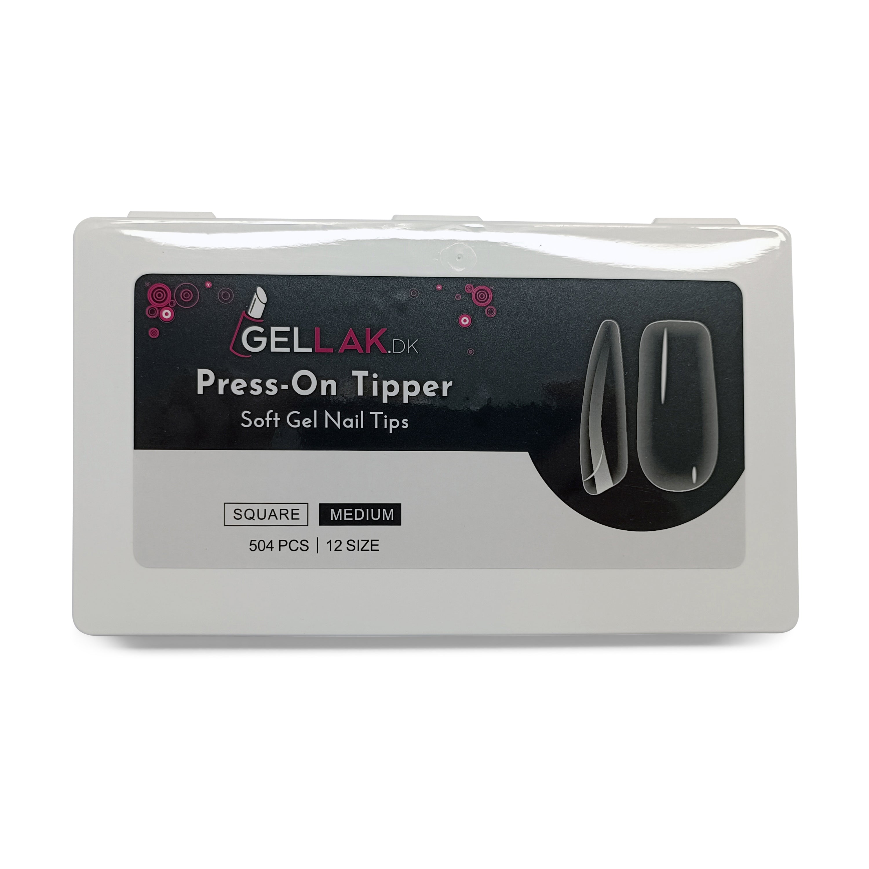 Press On Tipper   Square Medium   Soft Gel Tips   Gelly Nail Tips