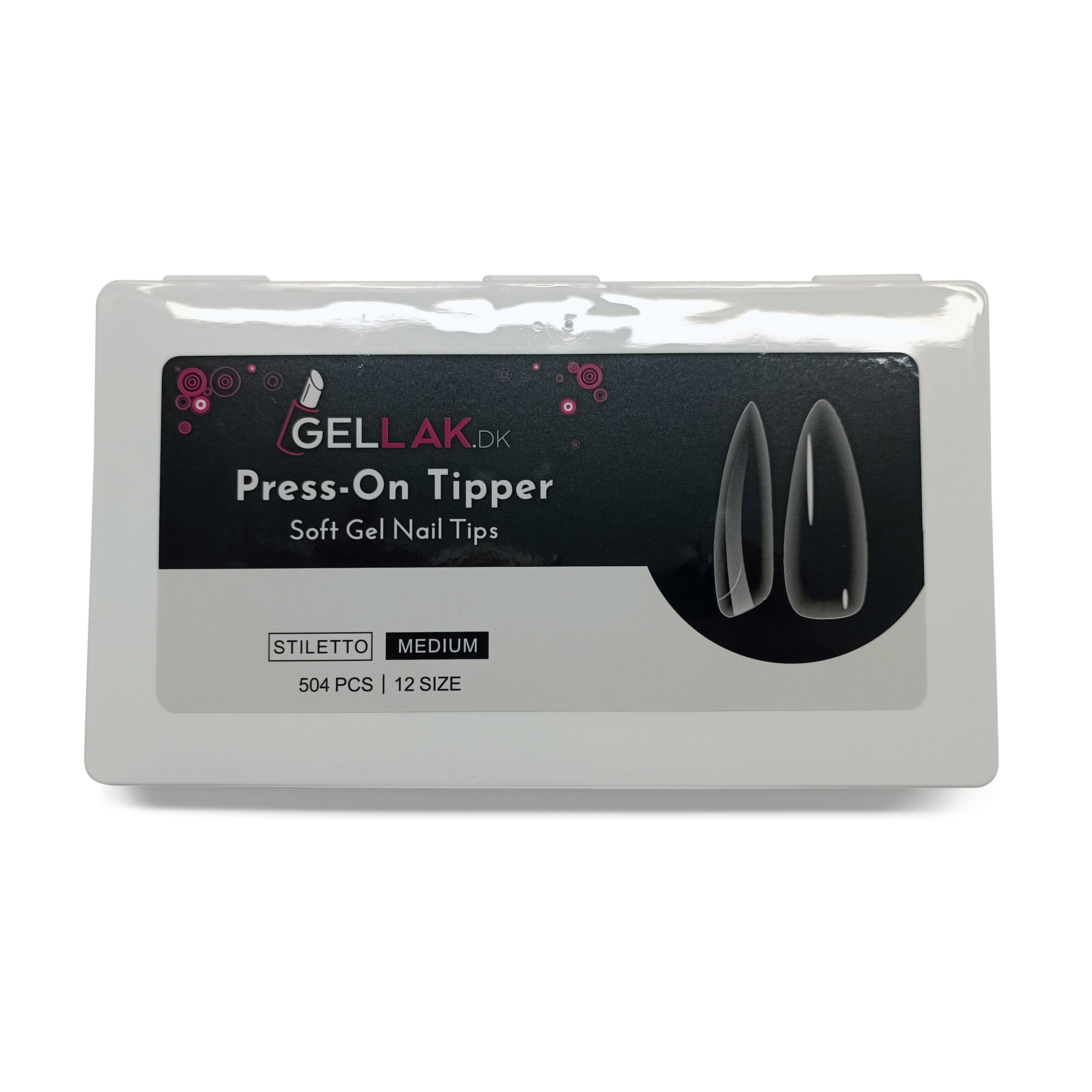 Press On Tipper   Stiletto Medium   Soft Gel Tips   Gelly Nail Tips