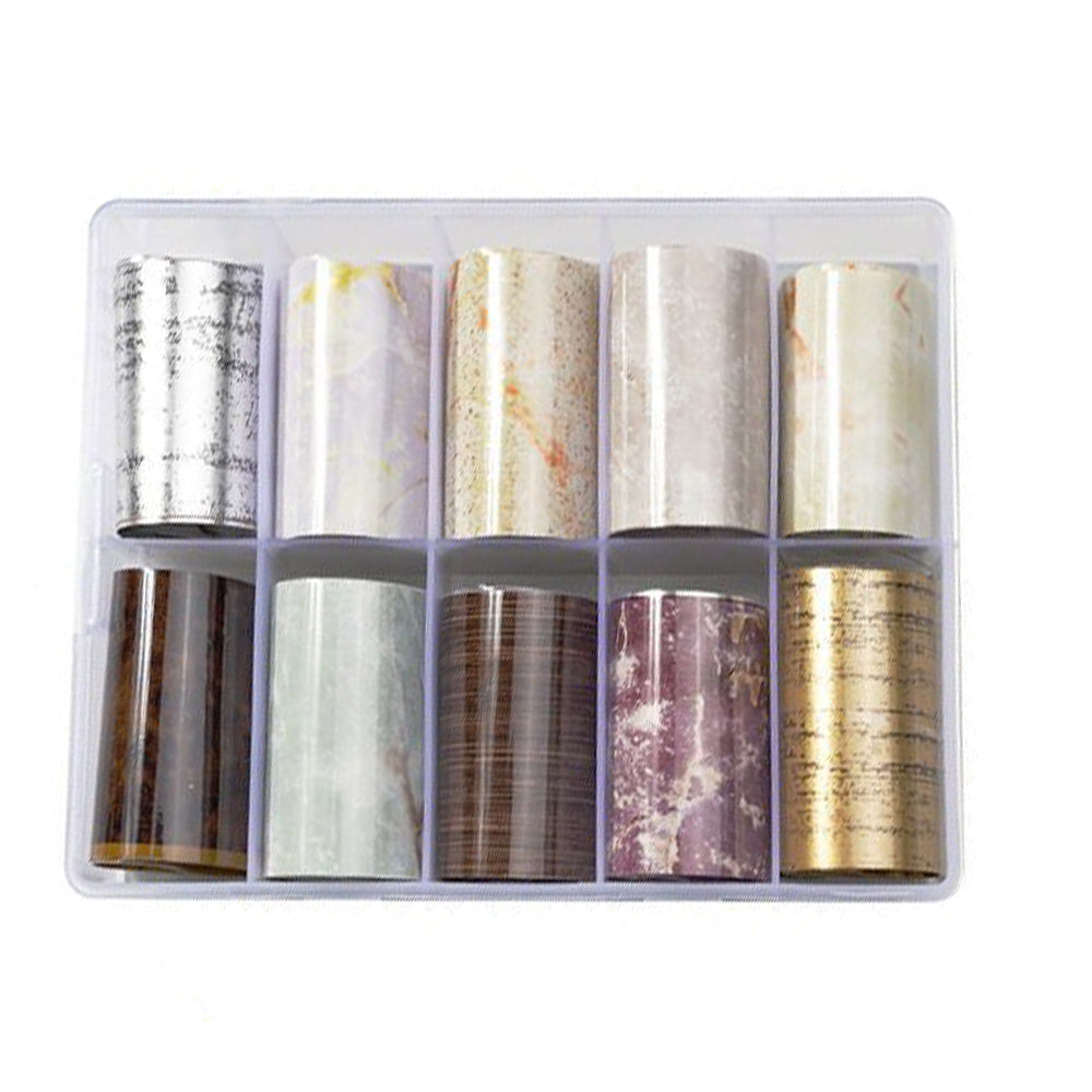 Neglefolie   Træ   Marmor Motiver   Transfer Neglefolie Til Nail Art