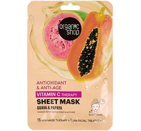 Organic Shop Vitamin C Therapy Sheet Mask   Guava   Papaya  1stk