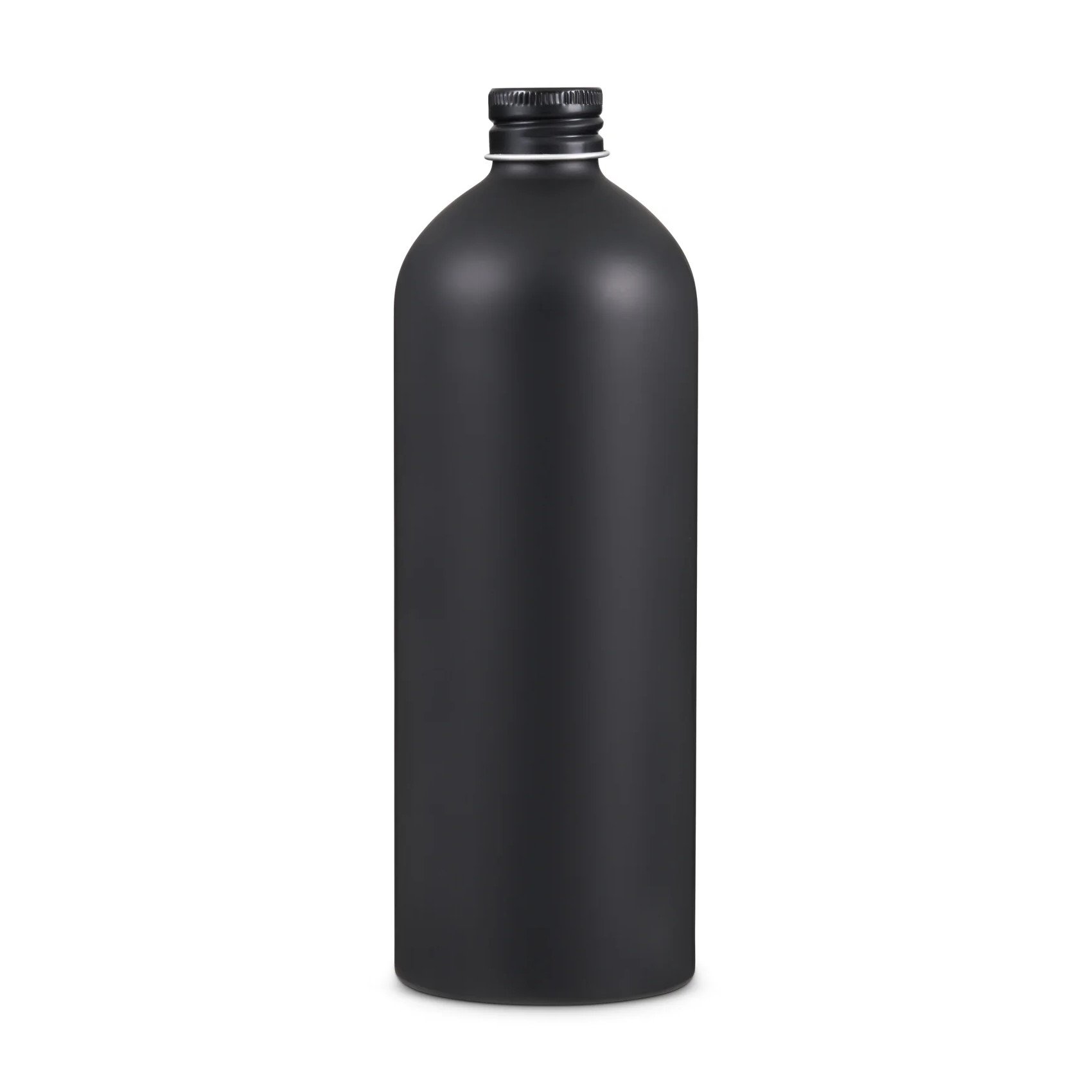 500 Ml  Mat Sort Aluminium Flaske