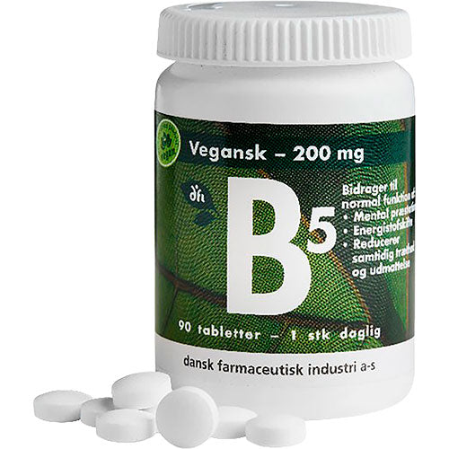 Grønne Dfi Vitaminer B5 Vitamin 200 Mg Vegansk