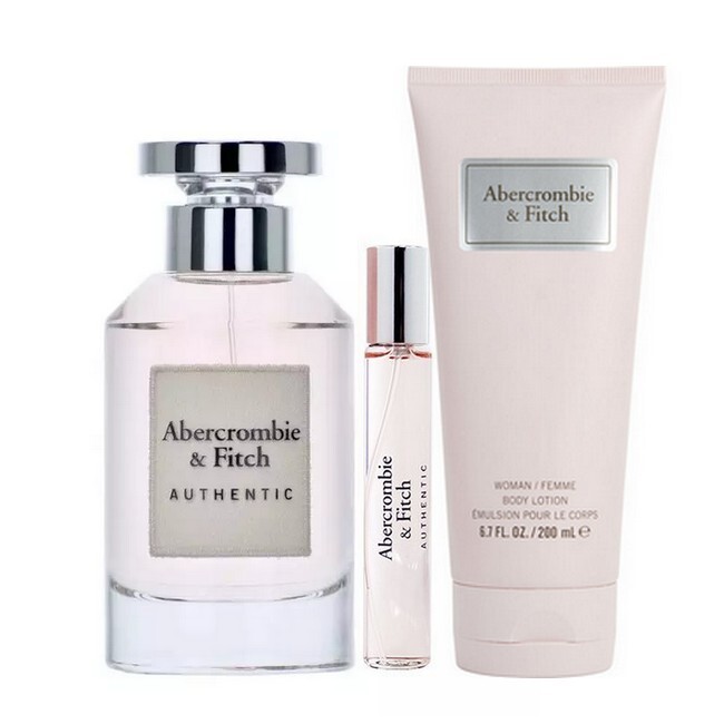 Abercrombie   Fitch   Authentic Woman Sæt   100 Ml Edp   15 Ml Edp   Body Lotion