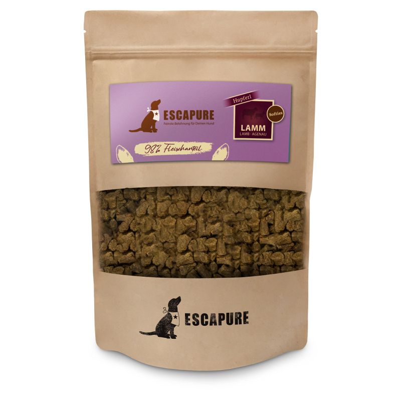 1 Kg Escapure Softies Med Lam   Til Hunde