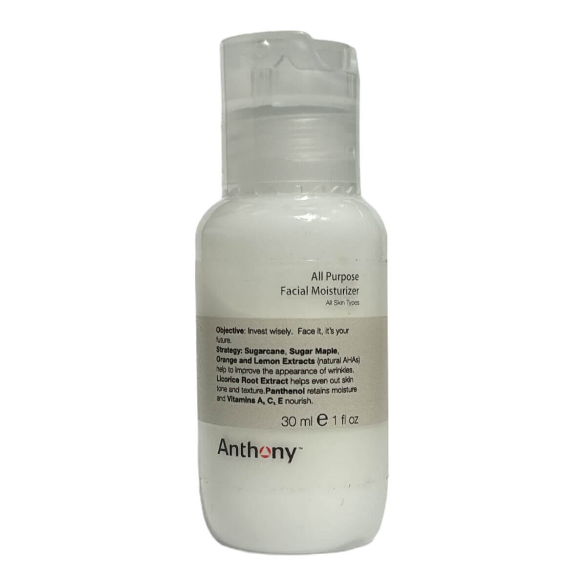 Anthony Logistics All Purpose Facial Moisturizer  Rejsestørrelse  30 Ml
