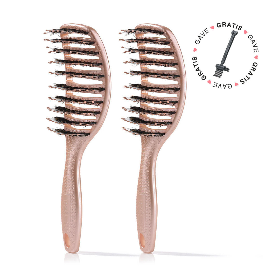 2 Stk  Curvy Brush   Gratis Gave   2 Stk Shiny Rose  Spar 23    Gratis Cleaning Brush