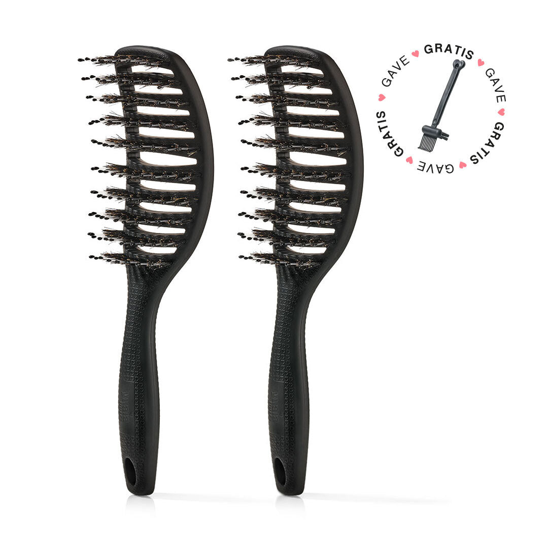 2 Stk  Curvy Brush   Gratis Gave   2 Stk Soft Black  Spar 23    Gratis Cleaning Brush