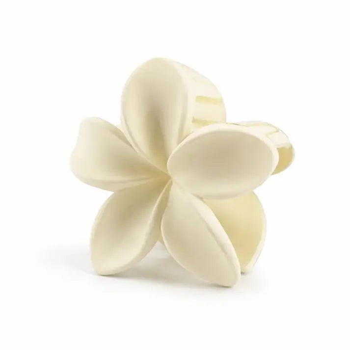 Blomster Hårklemme   Hvid