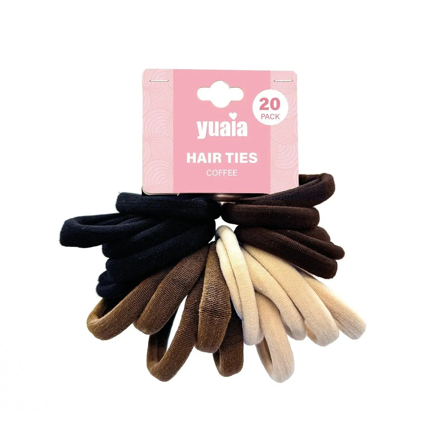 20 Stk  Hårelastikker   Coffee